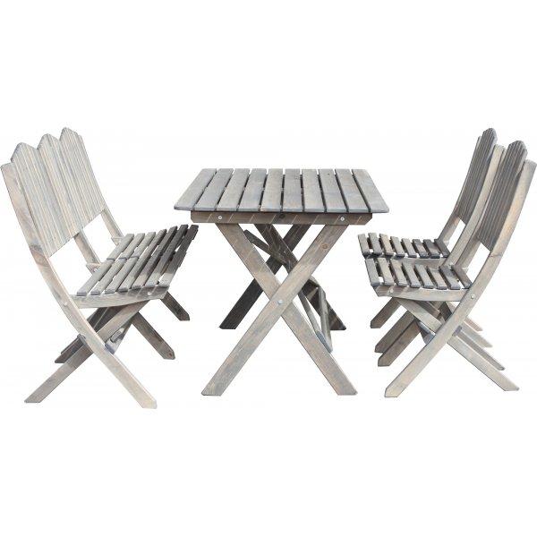 Haväng matgrupp (soffa med 2 stolar och bord) - Grå Haväng matgrupp (soffa med 2 stolar och bord) - Grå