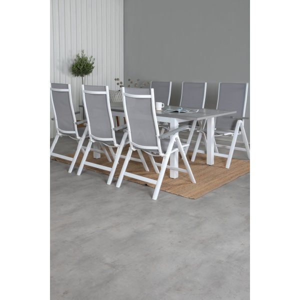 Albany utematgrupp med 6 st Albany stolar - Grå/Vit Albany utematgrupp med 6 st Albany stolar - Grå/Vit