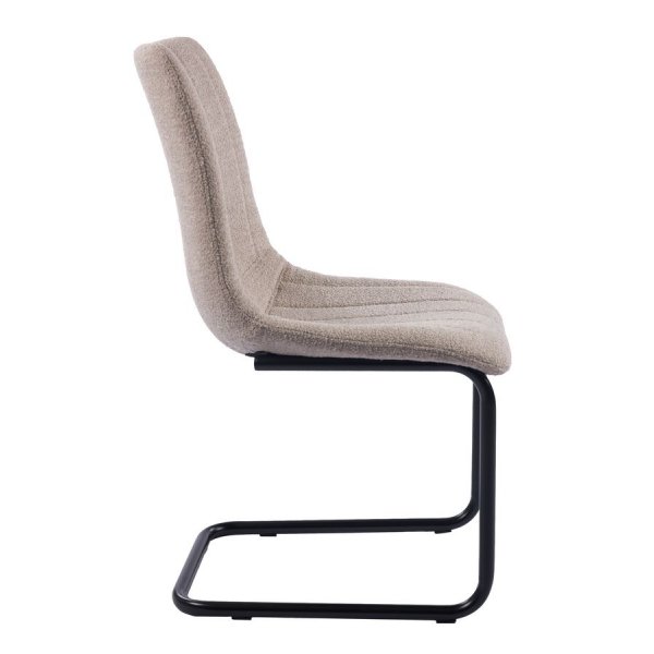 Chaise de salle  manger Noa - Tissu boucl beige