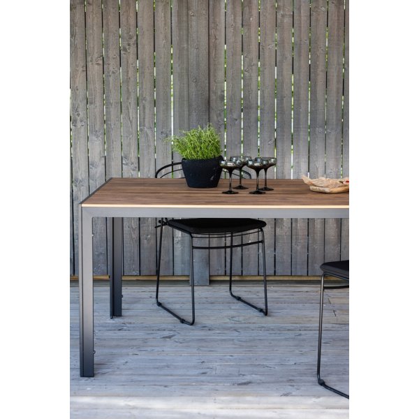Table d\\\'extérieur 205 x 90 cm noir/naturel - Copacabana Table d\\\'extérieur 205 x 90 cm noir/naturel - Copacabana