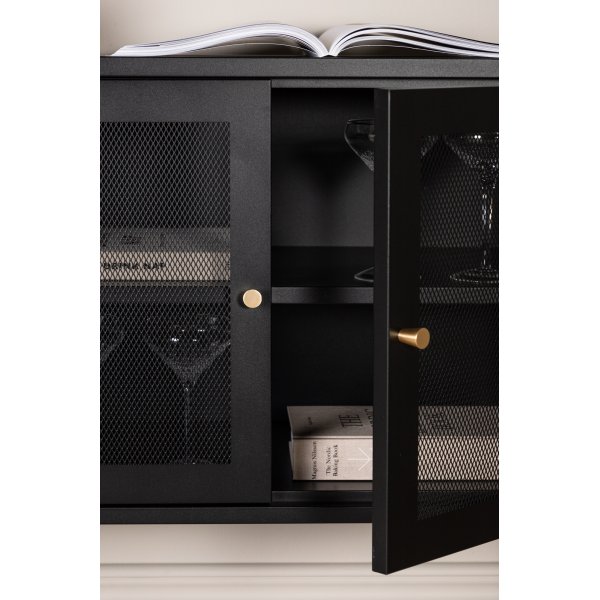 Buffet Trerike - Noir + Pieds de meubles Buffet Trerike - Noir + Pieds de meubles