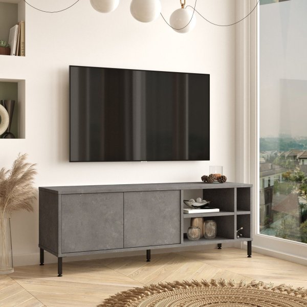 Luvio TV-bänk 8 - Silver Luvio TV-bänk 8 - Silver
