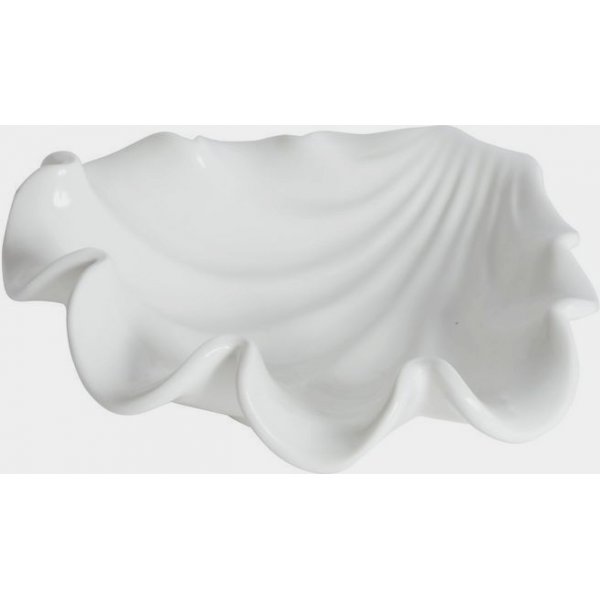 Snäcka serveringsfat 16 cm - Vit