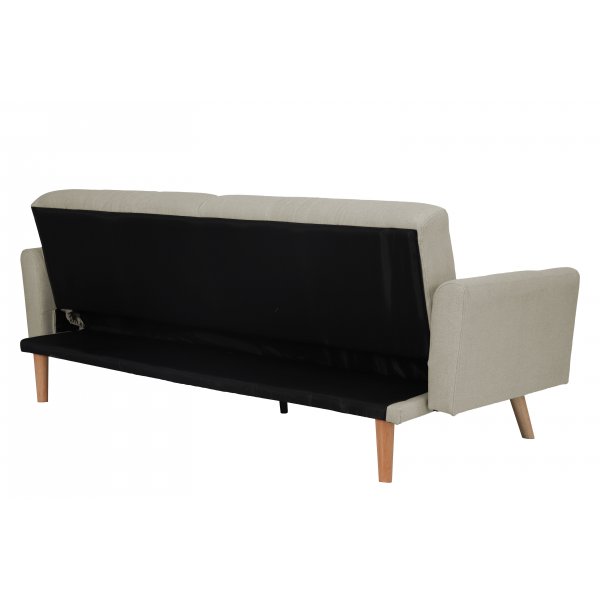 Bäddsoffa Borlänge – Ljusgrå tyg | 207 cm Bäddsoffa Borlänge – Ljusgrå tyg | 207 cm