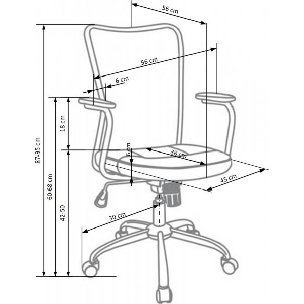 Chaise de bureau Maximus - Bleu et gris