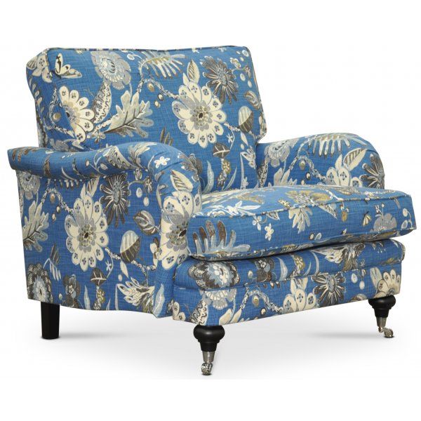 Savoy ftlj med blommigt tyg - Havanna bl