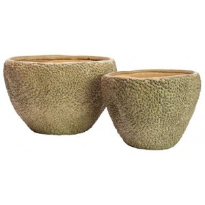 Kobe set om 2 st krukor låga - Keramik