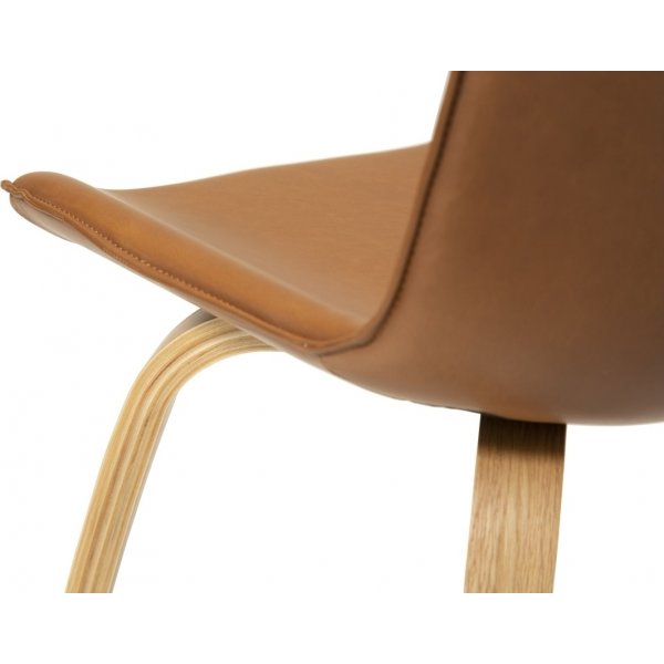 Chaise Glee - PU marron/chêne Chaise Glee - PU marron/chêne