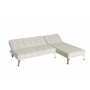 Bdsoffa med divan i beige sammet