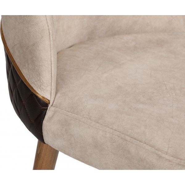 Ensemble de chaises Nova - Blanc crème/noyer Ensemble de chaises Nova - Blanc crème/noyer