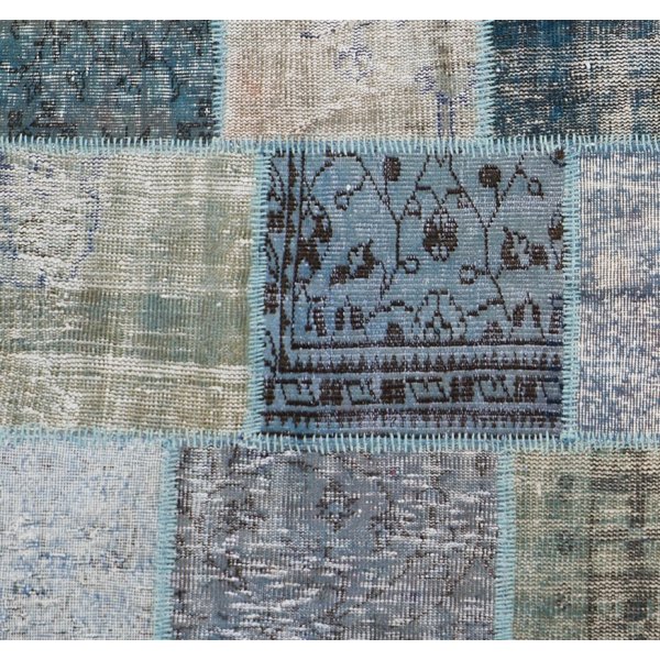 Äkta Patchwork matta Persia - Ljusblå Äkta Patchwork matta Persia - Ljusblå