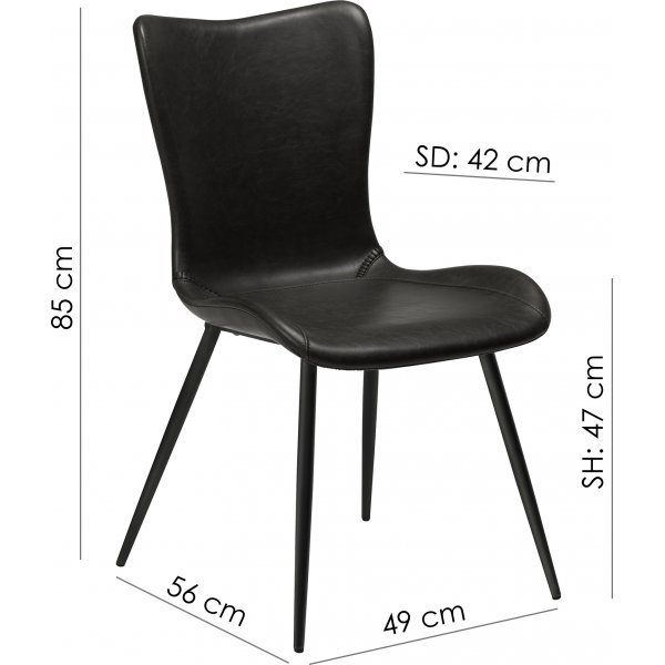 Chaise de salle à manger Medusa - PU marron Chaise de salle à manger Medusa - PU marron