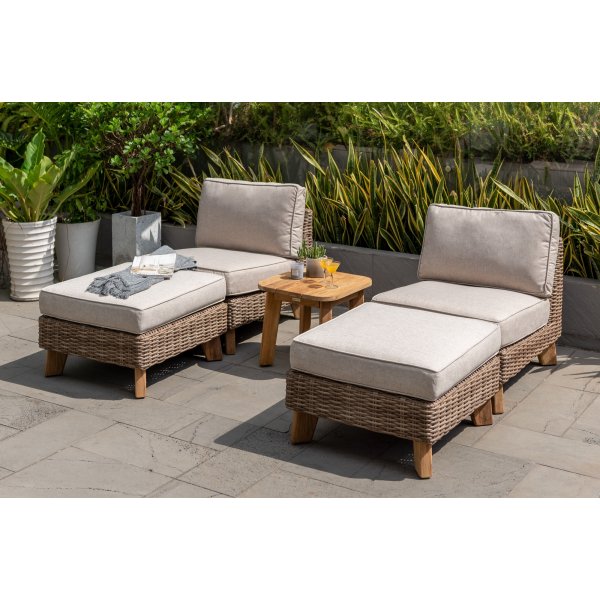 Bahamas loungegrupp 2 - Beige/teak