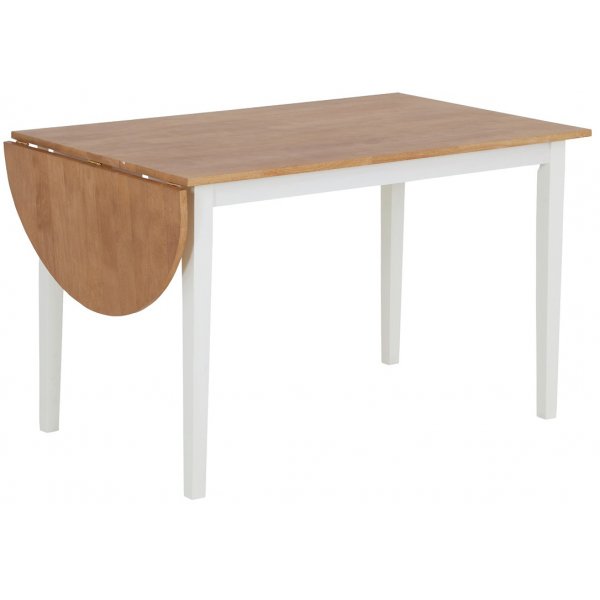 Merida klaffbord 120-156 cm - Vit/ek