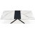 Emilie matbord 160-200 cm - Vit marmor/svart