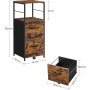 Astra arkivskp 41 x 40 x 108 cm - Brun/svart