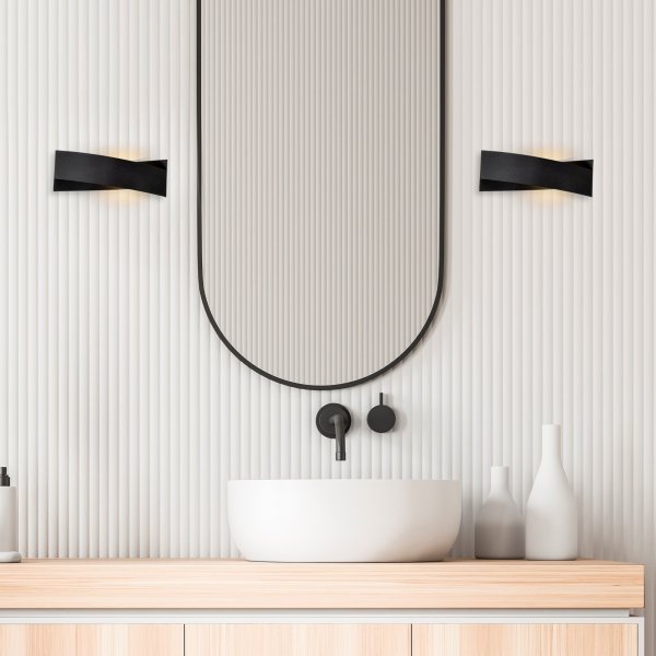 Ryba wandlamp - Zwart