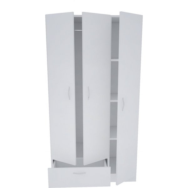 Armoire Gabbi blanche hauteur 170 cm et largeur 90 cm