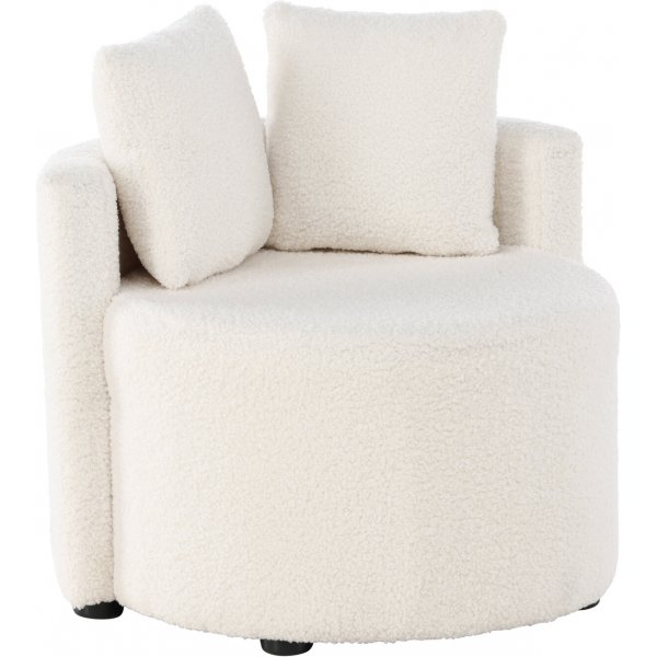 Kelso 2-sits barnsoffa - Vit teddy