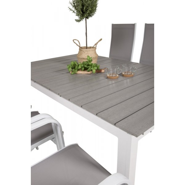 Levels utematgrupp med 6 st Copacabana stolar - Grå/Vit Levels utematgrupp med 6 st Copacabana stolar - Grå/Vit