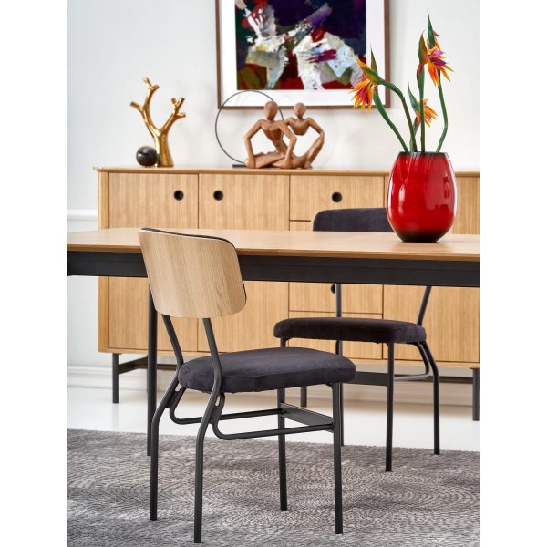 Table  manger Giga 170-250 cm - Chne/noir