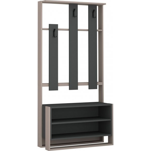 Mobilier d\\\'entrée Chester - Daim clair/anthracite Mobilier d\\\'entrée Chester - Daim clair/anthracite