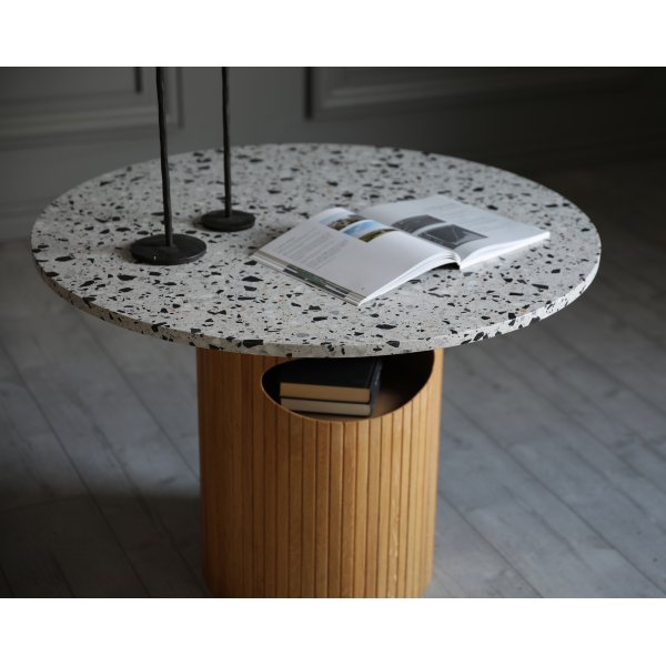 Table basse ronde Arto hauteur 60 cm - Chêne / Terrazzo Table basse ronde Arto hauteur 60 cm - Chêne / Terrazzo