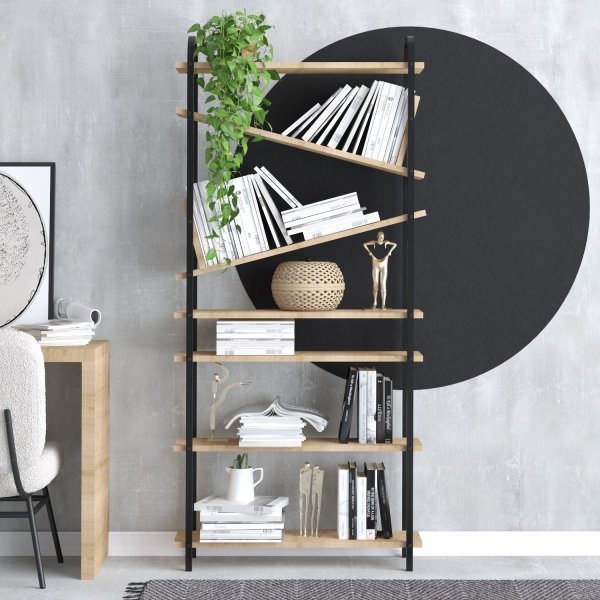 Verso bokhylla Ek/svart Verso bokhylla Ek/svart