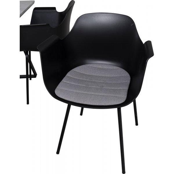 Paolo karmstol - Svart plast Paolo karmstol - Svart plast