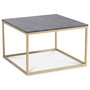 Accent soffbord 75x75 cm - Gr marmor / Matt mssing
