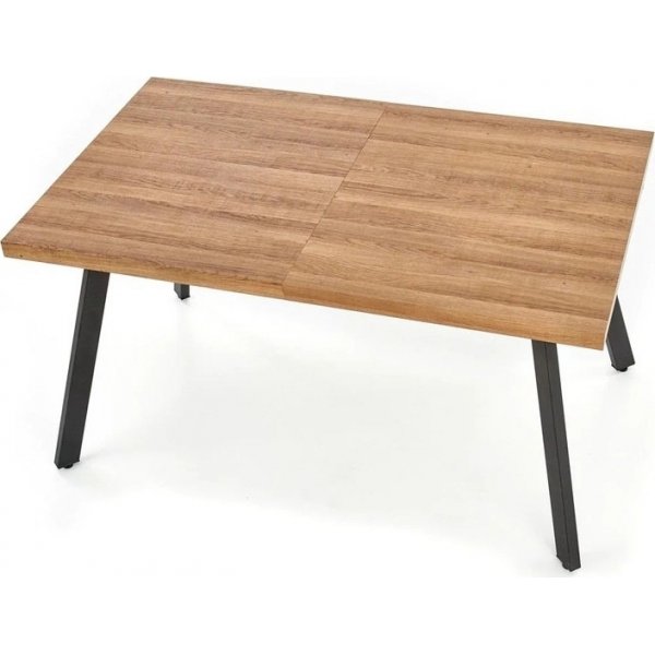 Table  manger extensible Gladwyn avec papillon 160-220 x 90 cm - Noyer/noir