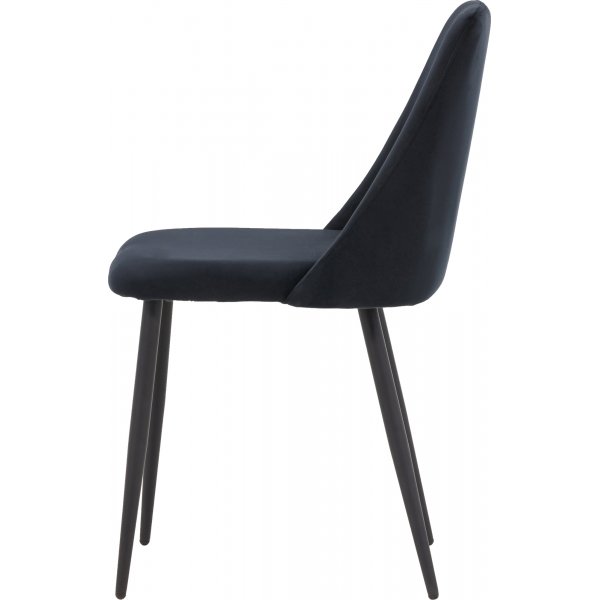 Chaise de salle  manger Night - Velours noir