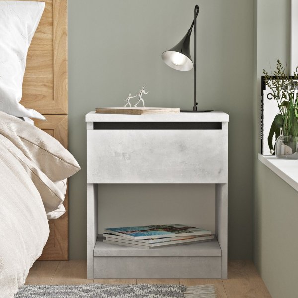 Luvio sängbord 26 - Silver/svart Luvio sängbord 26 - Silver/svart
