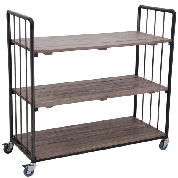 Soho bokhylla p hjul - Metall/Grey