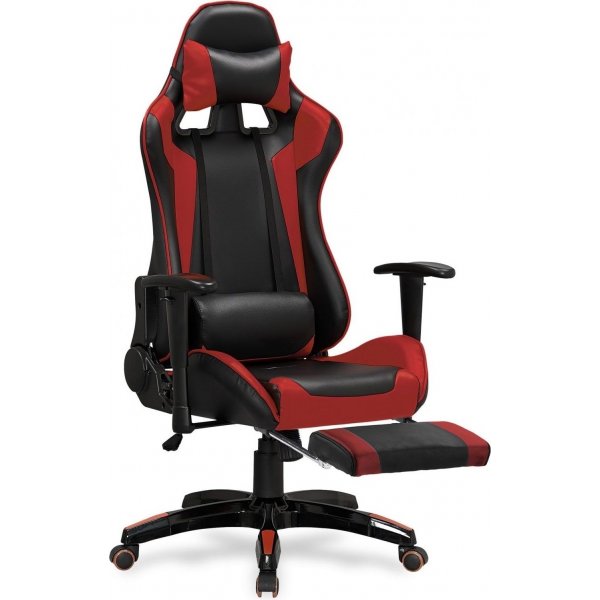 Jayde gamingstol Deluxe - Svart/rd