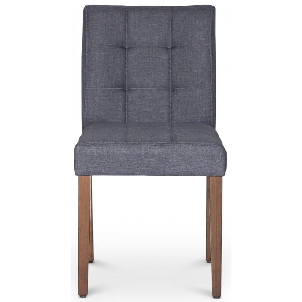 Saga stol i grtt tyg