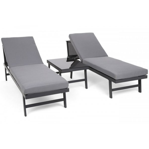 Modulsoffa Porto med bord - Grå/mörkgrå Modulsoffa Porto med bord - Grå/mörkgrå