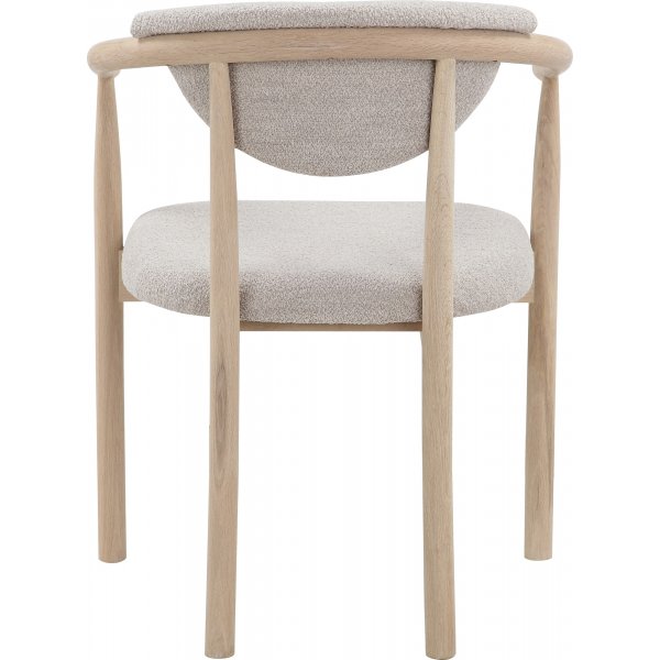 Ryan matstol - Beige boucle/vitpigmenterad ek Ryan matstol - Beige boucle/vitpigmenterad ek