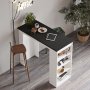 Style barbord 120 x 51,6 cm - Vit/svart