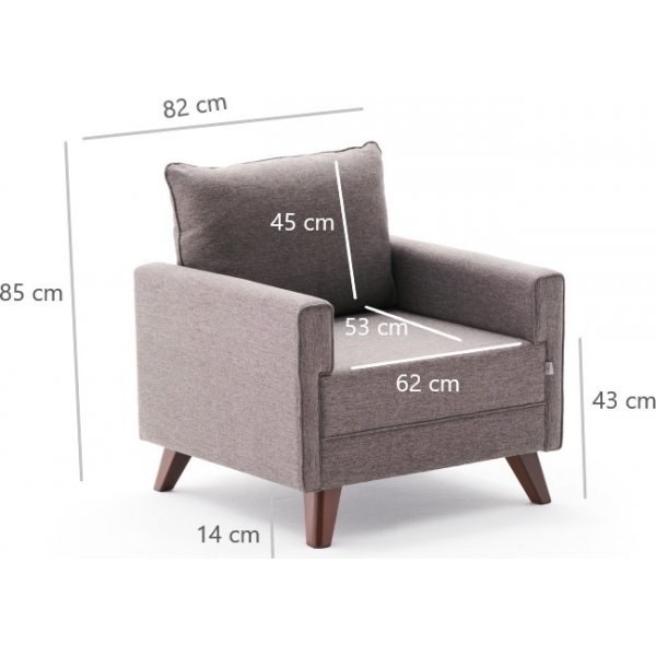 Fauteuil Bella - Marron Fauteuil Bella - Marron