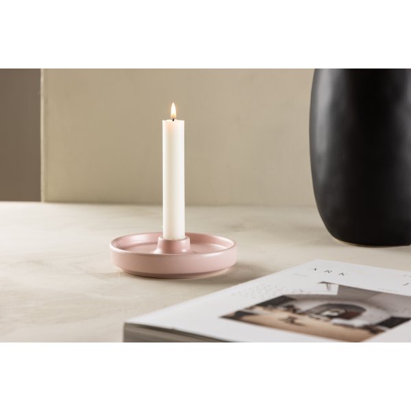 Bette ljusstake 13 x 4 cm - Ljusrosa Bette ljusstake 13 x 4 cm - Ljusrosa