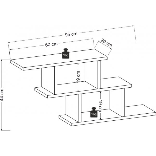 Steps v�gghylla - Vit
