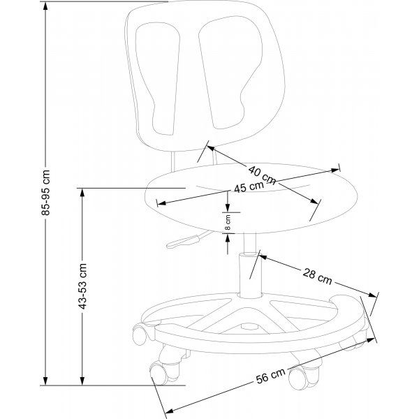 Nani kontorsstol - Grå Nani kontorsstol - Grå