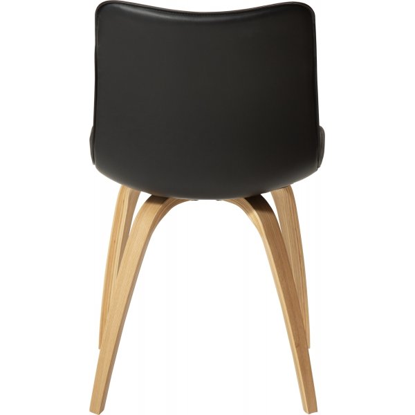 Chaise Glee - PU noir/chêne Chaise Glee - PU noir/chêne