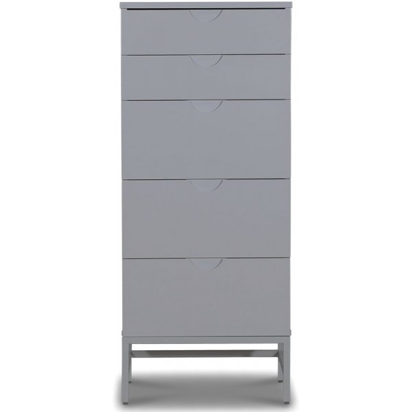 Lennox grå byrå med fem lådor Lennox grå byrå med fem lådor