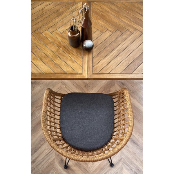 Table  manger extensible Santos 90x180-240 cm - Nid d'abeille/noir