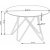Table  manger ronde Nocture diamtre 120 cm - Feuillet marbre gris/or