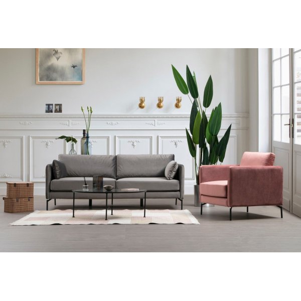 Canapé 3 places Sino - Gris Canapé 3 places Sino - Gris