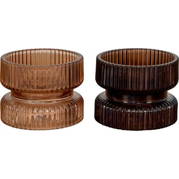 Bougeoir Salin - Ambre/marron Bougeoir Salin - Ambre/marron