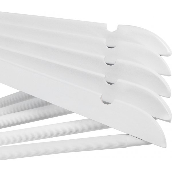 Cintre, bois, 44,5 cm, pack de 10 - Blanc